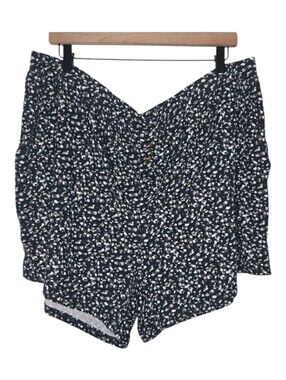 Ambrielle Sleepwear Womens Speckled Black Stones 5" Ribbed Shorts Plus Size 2X